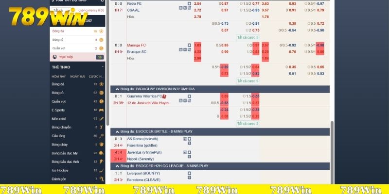 Bóng đá online - Đặt cược ngay, thắng lớn mỗi ngày! 2 Giao diện sảnh cược cuốn mắt, siêu trực quan